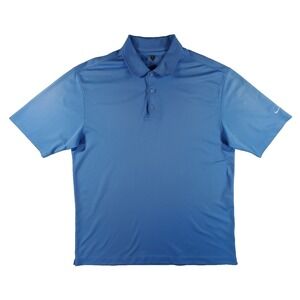 Nike Golf Mens Large Light Blue Dri-FIT Polo Shirt Performance Short Sleeve Exc